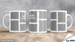 Hrnek 330 ml - 0113 - Velká fotokoláž ve skvrnách